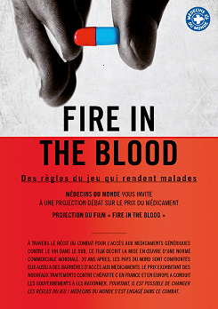 Affiche du film &quot;Fire un the blood&quot; projeté en   avril 2017