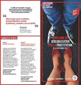 Affiche de Quinzaine de sensibilisation sur la prostitution de septembre 2017