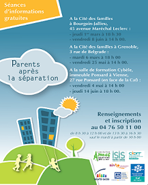 Affiche des Information collective pour les familles organisée par la CAF