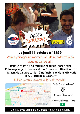 affiche rencontre apéro Entourage 11/10/2018