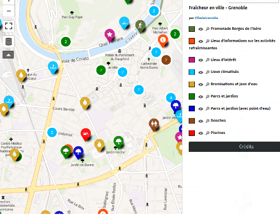 Carte des lieux rafraichis été 2019