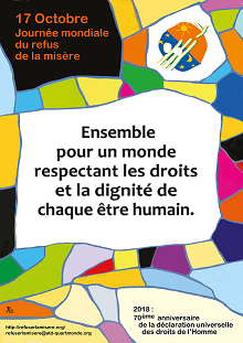 Affiche de la journée mondiale du refus de la misère 17/10/2018