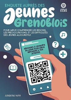  	Flyerde l'enquete sur les besoins des jeunes du CCAS de Grenoble 10/2022