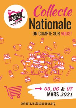 Affiche de la Grande collecte des restos du coeur 2021