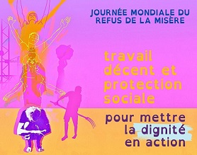  	De 16h à 18h30 rue Félix Poulat, le Collectif grenoblois du refus de la misère vous invite à venir écouter la voix des plus démuni.es et à se rencontrer autour d'une boisson. Cette année a pour thème : « La dignité en action : rendons possible le travai