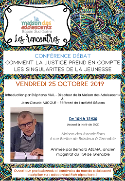 MDA conférence sur la justice des mineurs du 25/10/2019   	