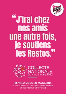  	campagne des restos du coeur de mars 2022