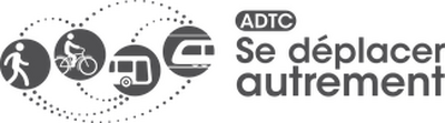Logo de l'association e développement des transports en commun -ADTC, Se déplacer autrement)
