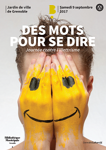Affiche "mots pour se dire" journée de lutte contre l'illettrisme septembre 2017