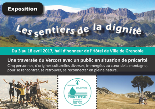 Affiche de l'expo photos "Les sentiers de la dignité" 2017