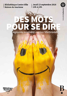 Flyer de la journée contre l'illettrisme du 13 septembre 2018