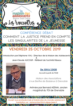 MDA conférence sur la justice des mineurs du 25/10/2019 