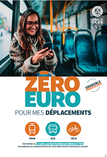  Zéro euro pour mes déplacements : flyer de l'aide à la mobilité du CCAS