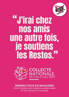  campagne des restos du coeur de mars 2022