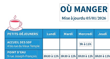 flyer Où manger au 05/01/2026