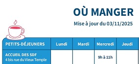 Tableau où mange à compter du 03/11/2025